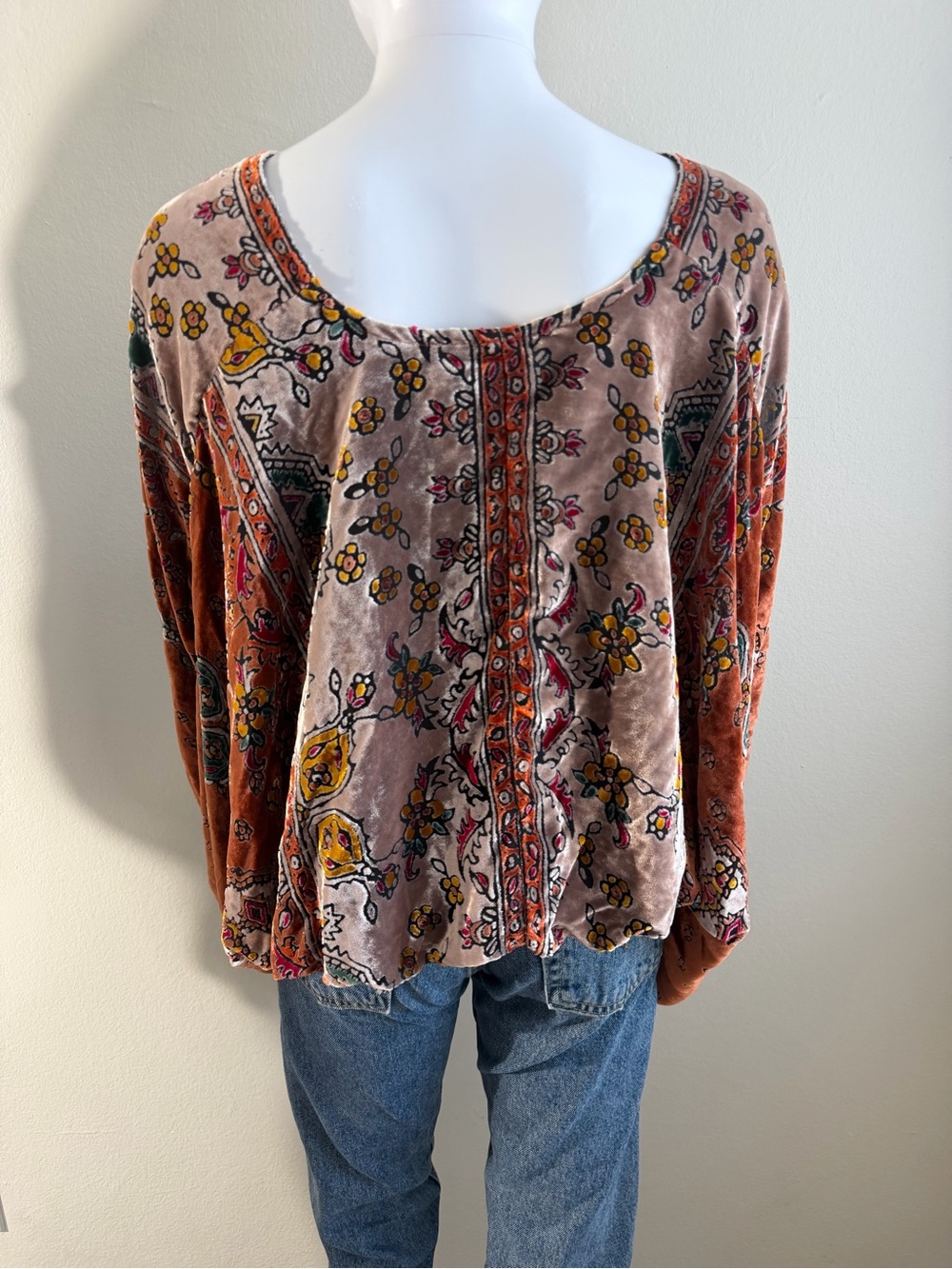 Free people “Mata Hari”. Velvet Blouse - Picture 7 of 8